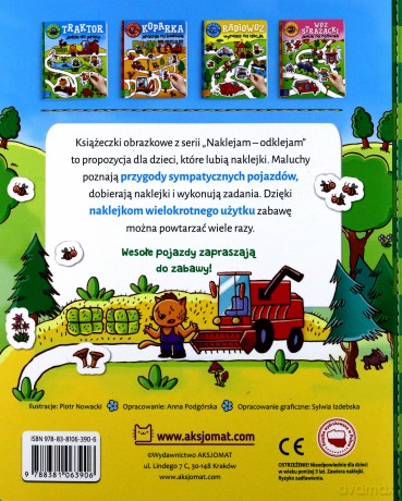 Traktor Jedzie do Pracy. Naklejam, Odklejam [KSIĄŻKA]