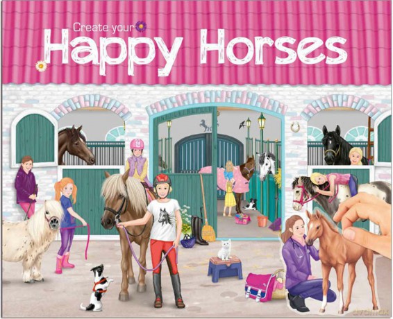 Zestaw Kreatywny z Naklejkami Happy Horses Dreams
