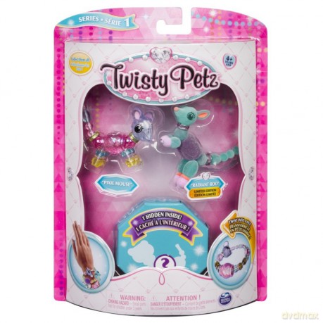 Bransoletki Twisty Petz - 3-pak Mysz, kangur, jeleń