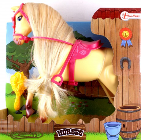 TOITOYS Duży koń w kolorze beżowym [FIGURKA]