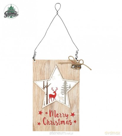 Drewniana ozdoba Merry Christmas 11x18 cm