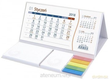 Kalendarz 2018 z notesem. Szary 1264 [KALENDARZ]