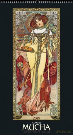 Kalendarz 2019 Wieloplanszowy Alfons Mucha [KALENDARZ]