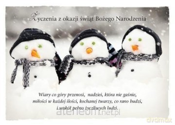 Kartka Boże Narodzenie 9 - Wiary co góry przenosi