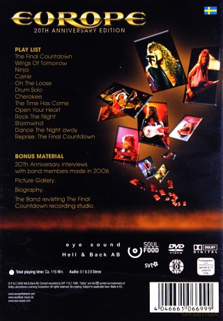 Europe: The Final Countdown Tour 1986 [DVD]