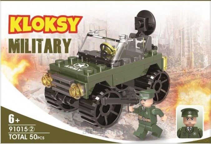 Klocki Kloksy Armia samochód wojskowy 50 el. [KLOCKI]