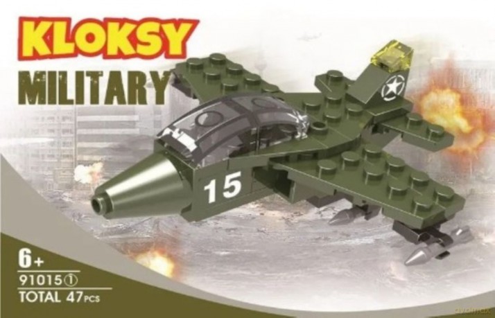 Klocki Kloksy Armia samolot 57 el. [KLOCKI]
