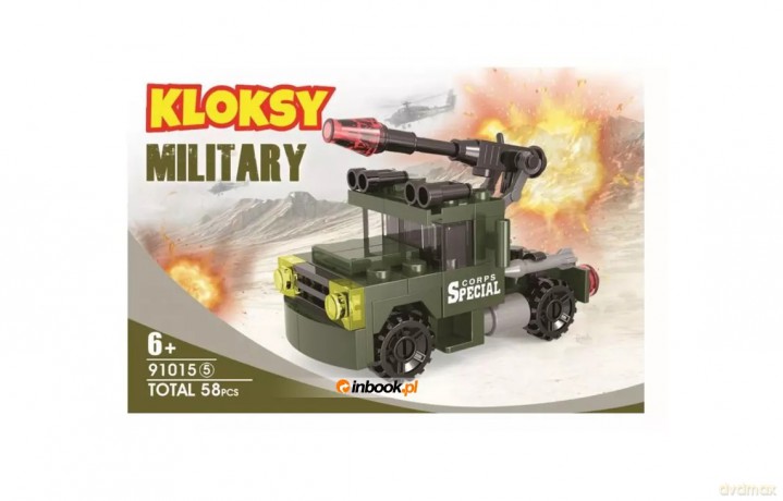 Klocki Kloksy Armia wyrzutnia rakiet 68 el. [KLOCKI]