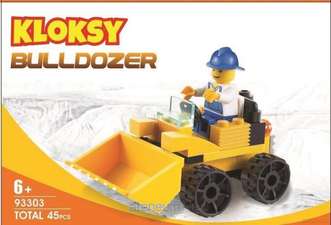 Klocki Kloksy Maszyny budowlane buldożer 45 el. [KLOCKI]