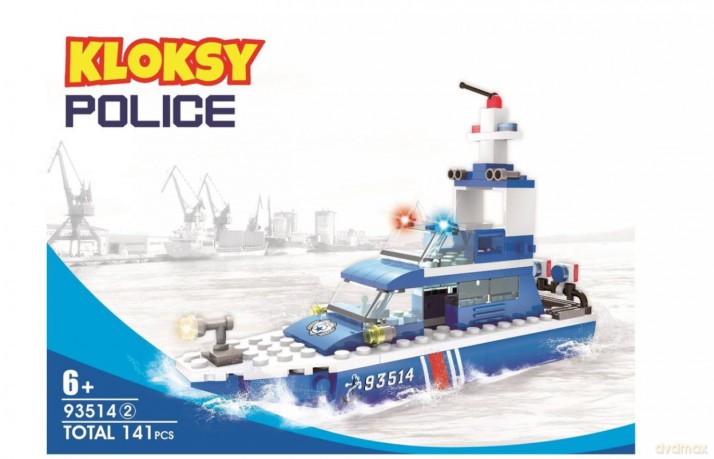 Klocki Kloksy Policja łódź patrolowa 161 el. [KLOCKI]