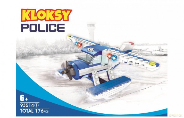 Klocki Kloksy Policja wodolot patrolowy 186 el. [KLOCKI]