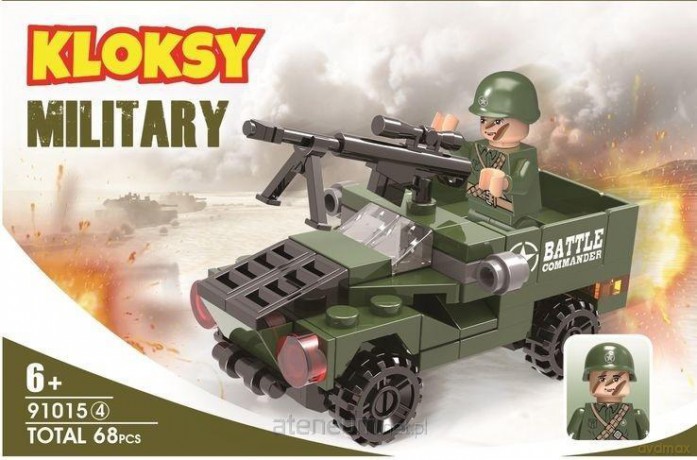 Klocki Kloksy Policja wóz bojowy 68 el. [KLOCKI]