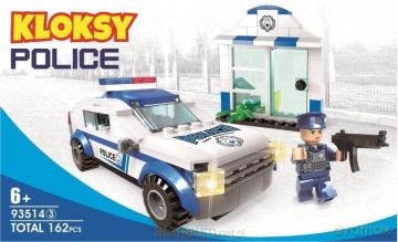 Klocki Kloksy Policja wóz patrolowy 162 el. [KLOCKI]
