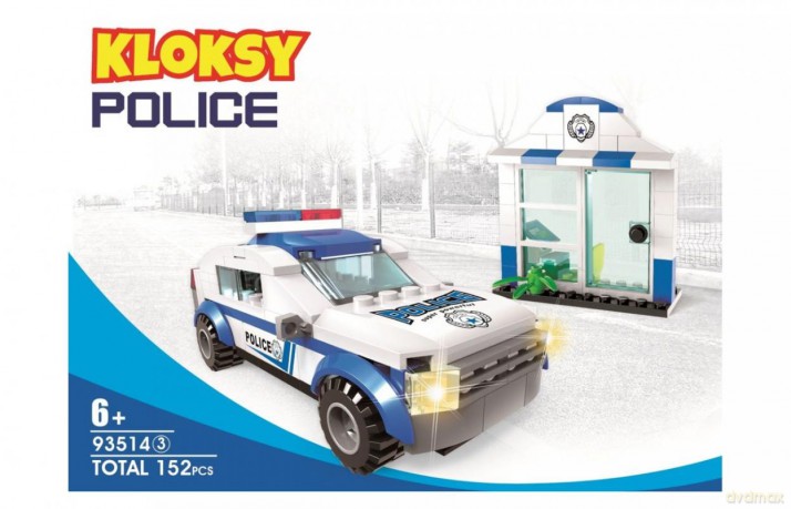 Klocki Kloksy Policja wóz patrolowy 162 el. [KLOCKI]