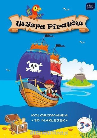 Kolorowanka A4 16 z naklejkami Wyspa Piratów [KSIĄŻKA]