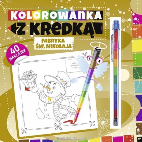 Kolorowanka z kredką. Fabryka Św. Mikołaja [KSIĄŻKA]