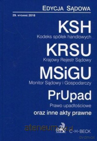 KSH, KRSU,MSiGU, PrUpad oraz inne akty prawne [KSIĄŻKA]