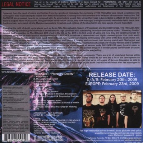 The Faceless: Planetary Duality [CD]