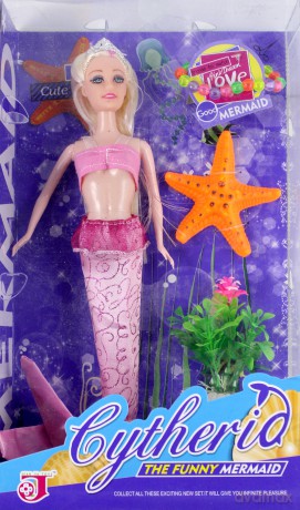 Lalka 29 cm syrenka z akcesoriami