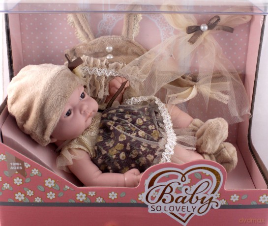 Lalka gumowa - ubranko zielone 25,5 cm