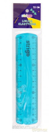 Linijka elastyczna 15 cm niebieska