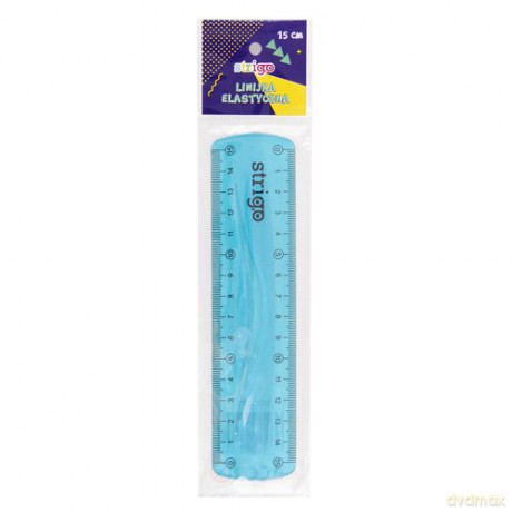 Linijka elastyczna 15 cm niebieska