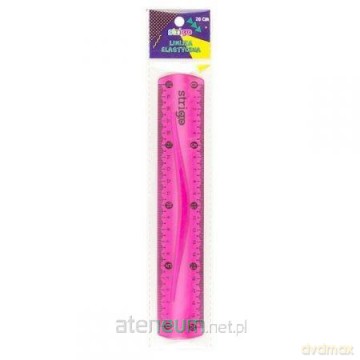 Linijka elastyczna 20 cm różowa