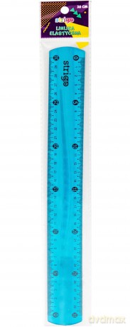 Linijka elastyczna 30 cm niebieska