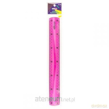 Linijka elastyczna 30 cm różowa