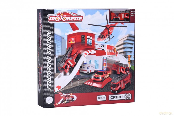 Majorette Creatix Remiza strażacka + 1 auto