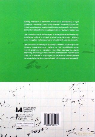 Matematyka. Podręcznik dla studentów kierunków ekonomicznych - Dorota Pekasiewicz [KSIĄŻKA]