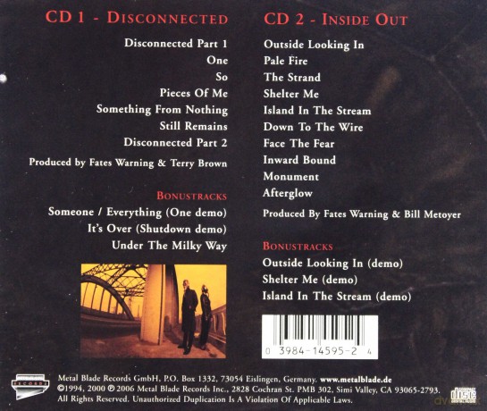 Fates Warning: Disconnected/Inside Out [2CD]