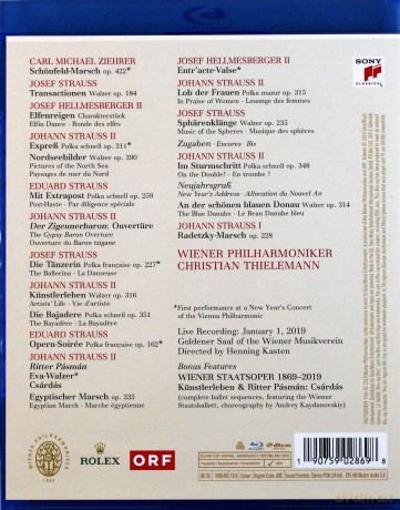 Christian Thielemann & Wiener Philharmoniker: Neujahrskonzert 2019 / New Year's Concert 2019 (Koncert Noworoczny Wiedeń 2019) [Blu-Ray]