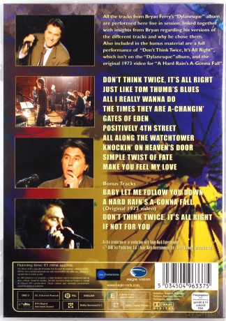 Bryan Ferry: Dylanesque Live [DVD]