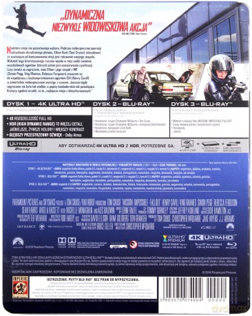 Mission: Impossible 6 - Fallout (steelbook) [Blu-Ray 4K]+[2xBlu-Ray]