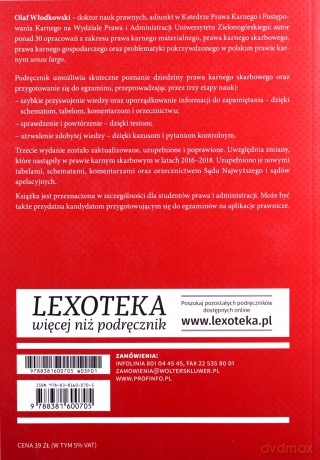 Prawo karne skarbowe. Schematy. Tabele. Komentarze. Orzecznictwo. Testy. Kazusy - Olaf Włodkowski [KSIĄŻKA]