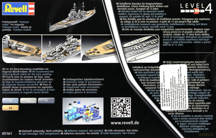 Model plastikowy Statek HMS King George V