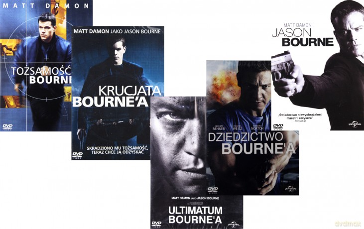 Bourne 1-5 Kolekcja: Tożsamość Bourne'a / Krucjata Bourne'a / Ultimatum Bourne'a / Dziedzictwo Bourne'a / Jason Bourne Pakiet [5DVD]