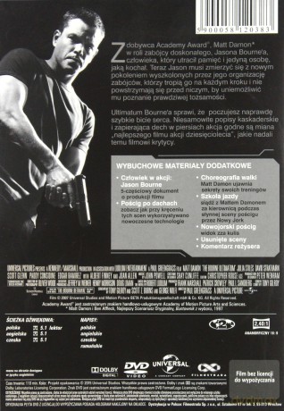 Bourne 1-5 Kolekcja: Tożsamość Bourne'a / Krucjata Bourne'a / Ultimatum Bourne'a / Dziedzictwo Bourne'a / Jason Bourne Pakiet [5DVD]