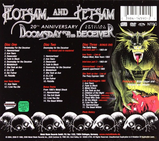 Flotsam & Jetsam: Doomsday For The Deceiver [2CD]+[DVD]