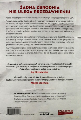 Obsesja zbrodni. Prawdziwa historia najbardziej poszukiwanego seryjnego mordercy w USA - Michelle Mcnamara [KSIĄŻKA]
