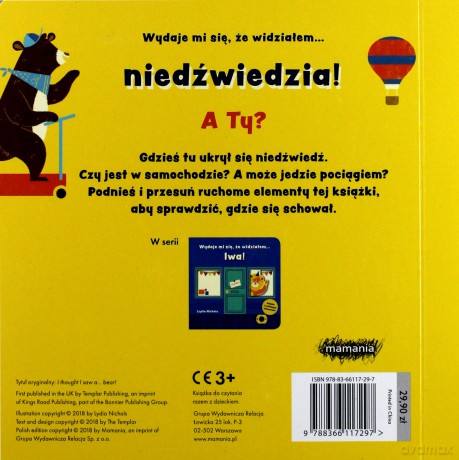 Wydaje mi się że widziałem niedźwiedzia - Lydia Nichols [KSIĄŻKA]