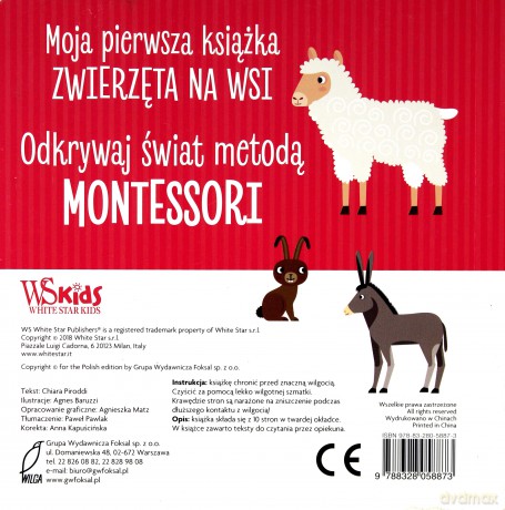 Zwierzęta na wsi. Montessori moja pierwsza książka - Chiara Piroddi [KSIĄŻKA]