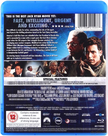 Sum Of All Fears (Suma wszystkich strachów) [Blu-Ray]
