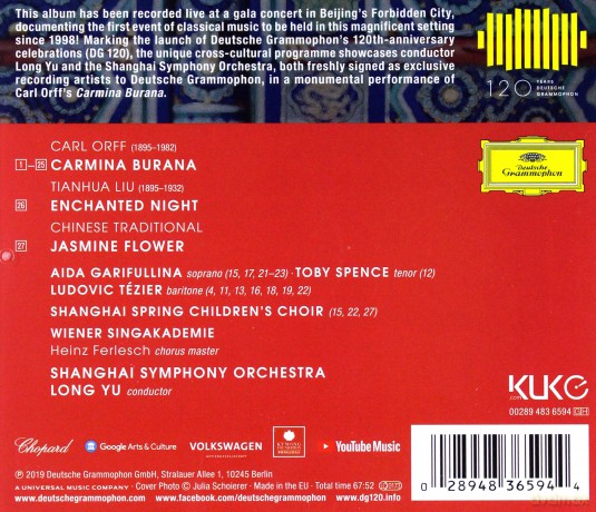 Live From The Forbidden City (Orff Carmina Burana) [CD]
