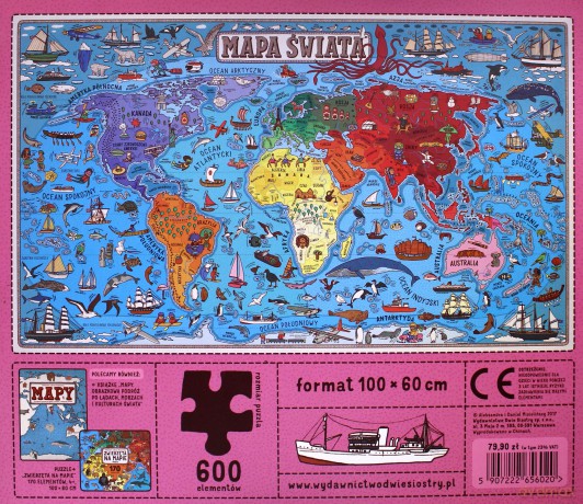 Wszystko na mapie - Aleksandra Mizielińska, Daniel Mizieliński [PUZZLE]