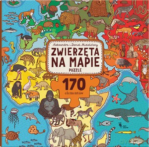 Zwierzęta na mapie - Aleksandra Mizielińska, Daniel Mizieliński [PUZZLE]
