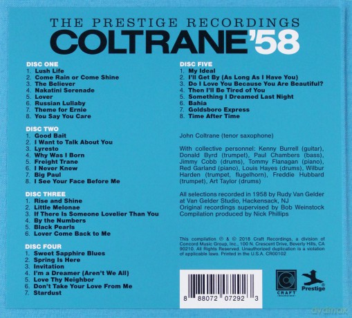 John Coltrane: Coltrane 58: The Prestige Recordings [5CD]