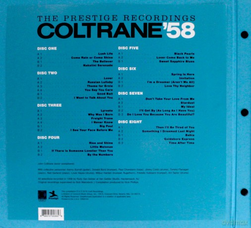 John Coltrane: Coltrane 58: The Prestige Recordings [8xWinyl]