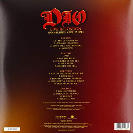 Dio: Live in London - Hammersmith Apollo 1993 [2xWinyl]+[CD]
